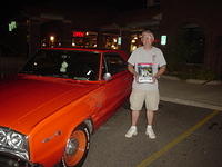 Jim McGinty smiles about his EMS Best Engine win for a cool 66 Dodge Coronet.