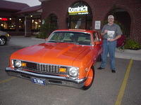 Mike Wartell wins the EMS Best Engine award for his pristine 73 Chevy Nova.