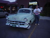 Ted Zolinoski earns the Noonan GMC Best of  Class award for his beautifully restored  54 Bel Air.