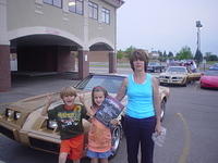 Cathy Zaccardelli & kids share the 4 Season's Best Late Model Cruiser prize for their very nice 81 Trans Am.