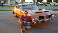 Ben Virga is happy about his Best Muscle Car award for his 71 Olds 442