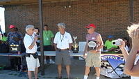 Ken is awarded the Outstanding Club award for 2008.  Thanks go to Rex B. & Ken N. from the MCSR for having a great car show.