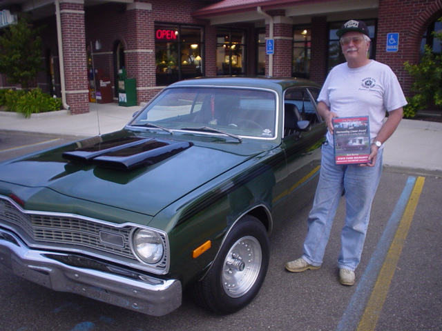 Jim Kowalski gets the State Farm prize for his nice 73 Dodge Dart.