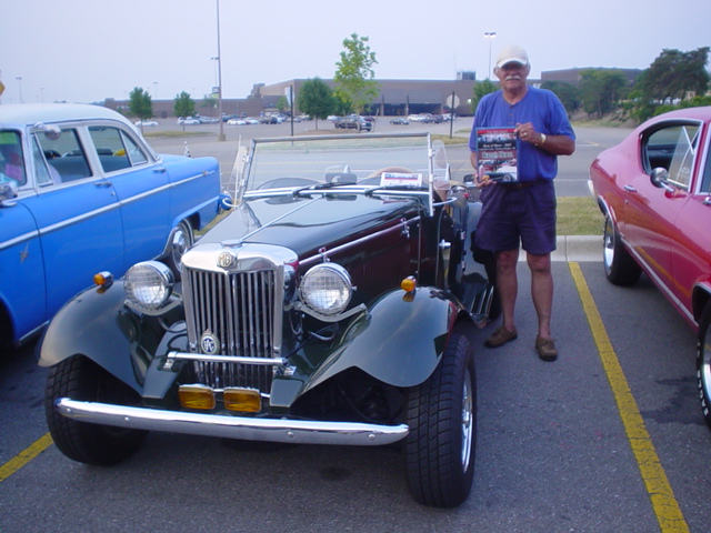 Bob Deck enjoys his BOS for his 52 MG TD Kit