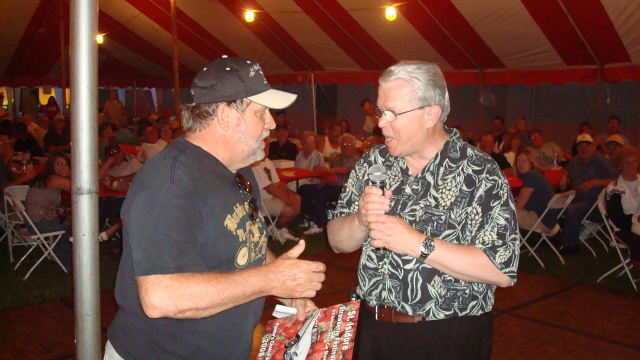 Pastor Mike congratulates Dan Szlaga with his 1st Pastor's Choice award