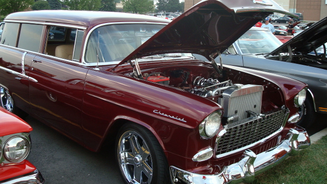 Craig's award winning 55 custom wagon...what a beauty!